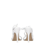 The Attico – White Leather Stiletto Sandals