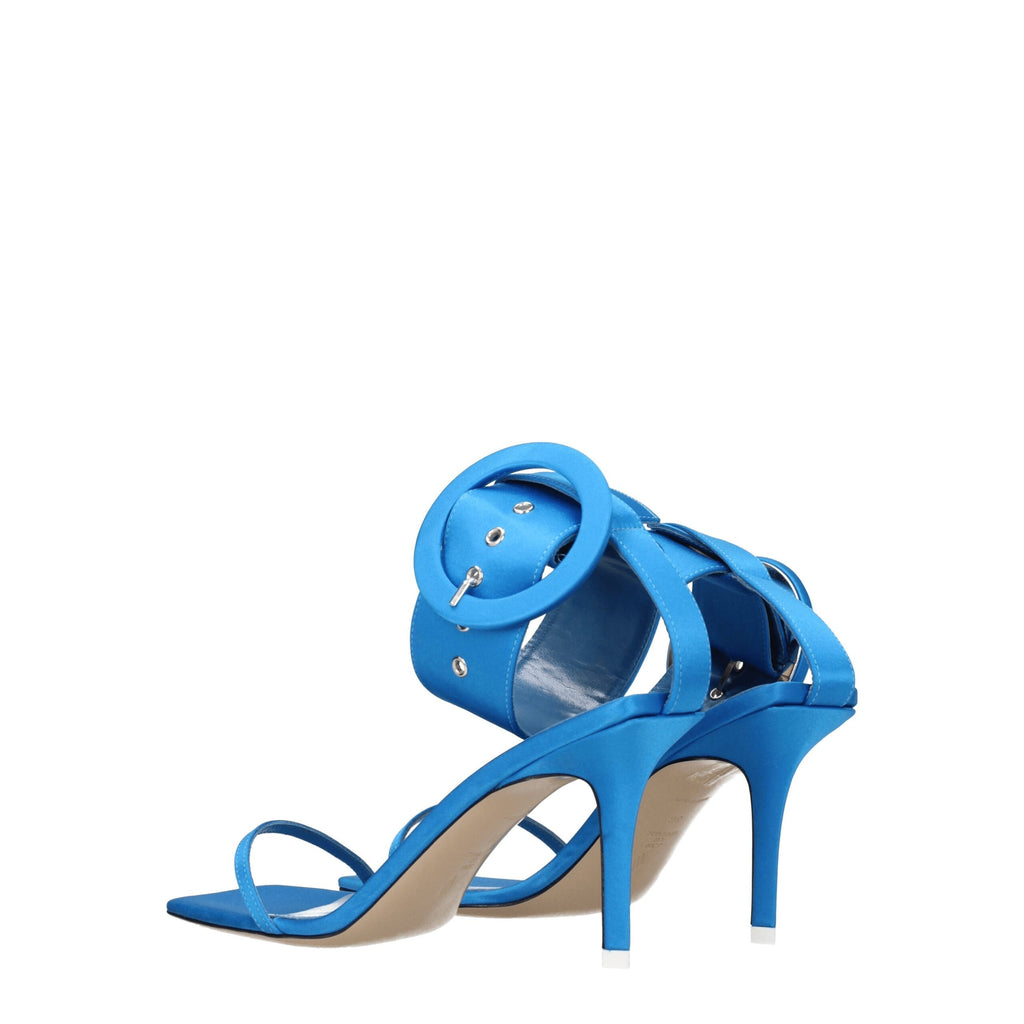 The Attico – Light Blue Satin Stiletto Sandals