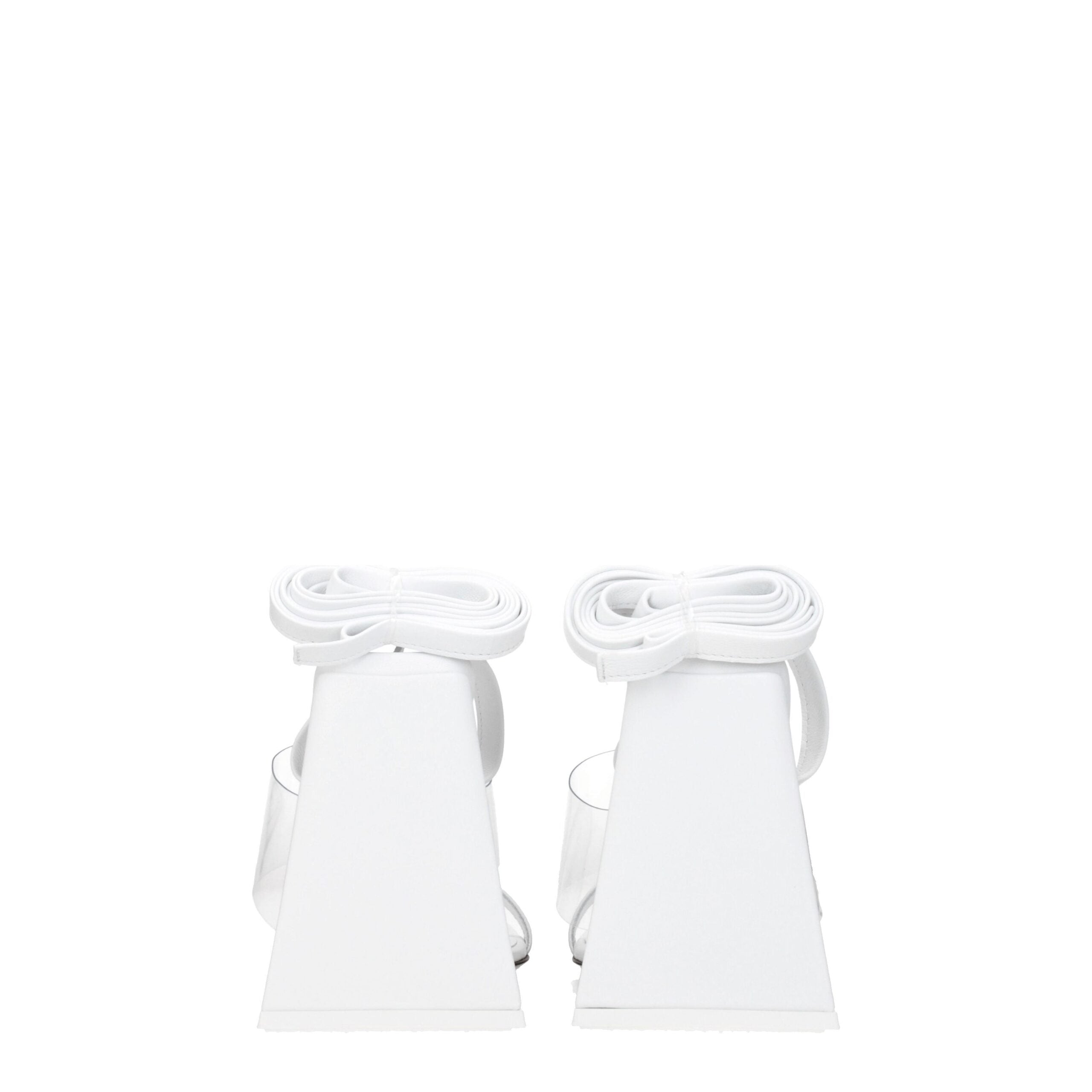 The Attico – White Leather Stiletto Sandals