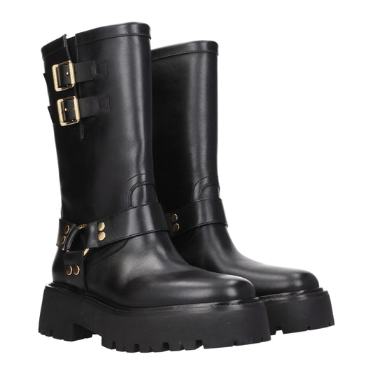 Celine – Gold Leather Ankle Boots