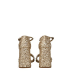 Miu Miu – Gold Glitter Platform Sandals