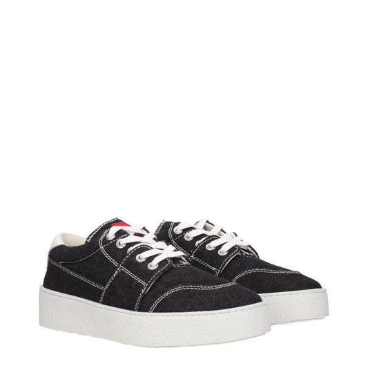 Ami Paris - Black Fabric Low Tops Sneakers