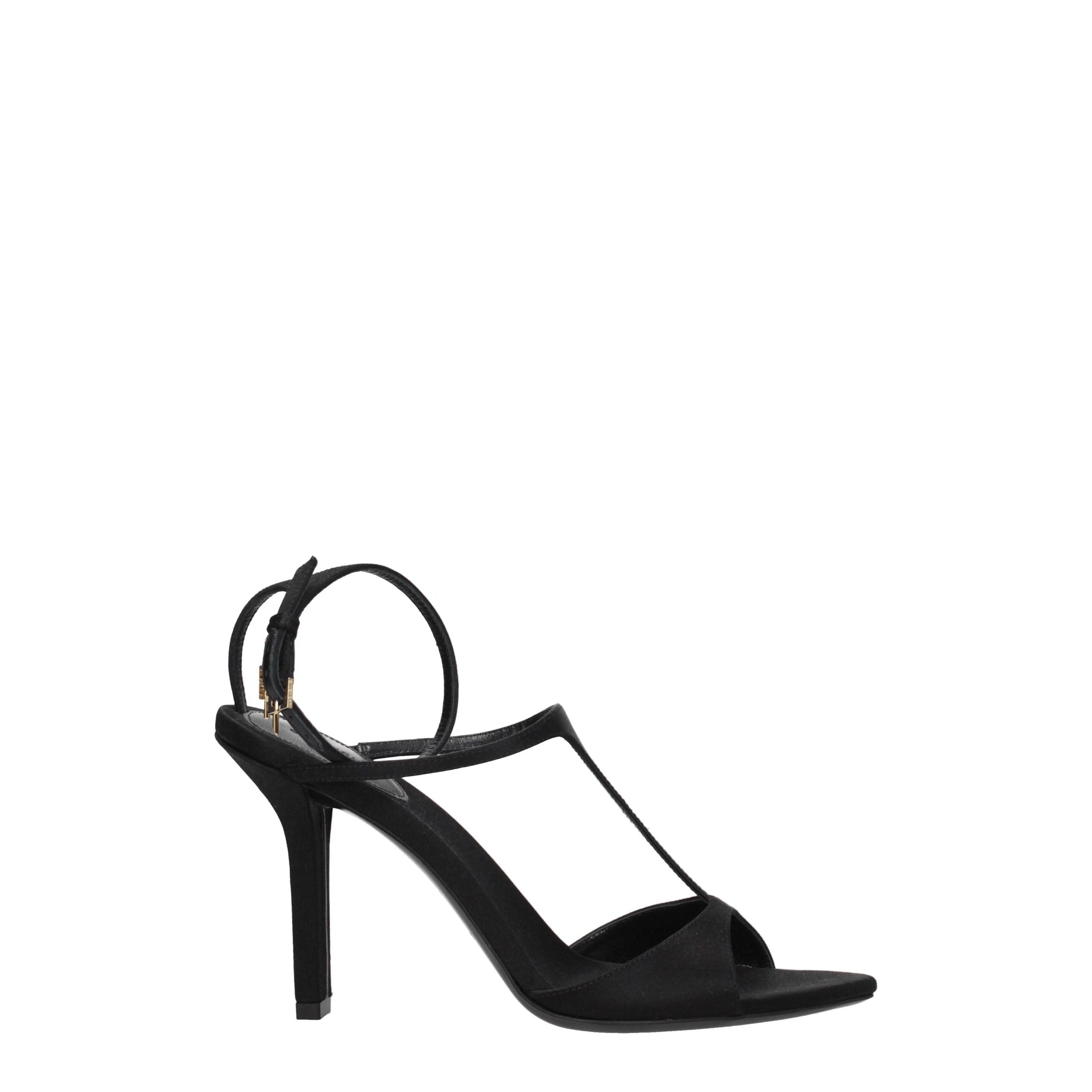 Givenchy – Black Satin Stiletto Heels Sandals