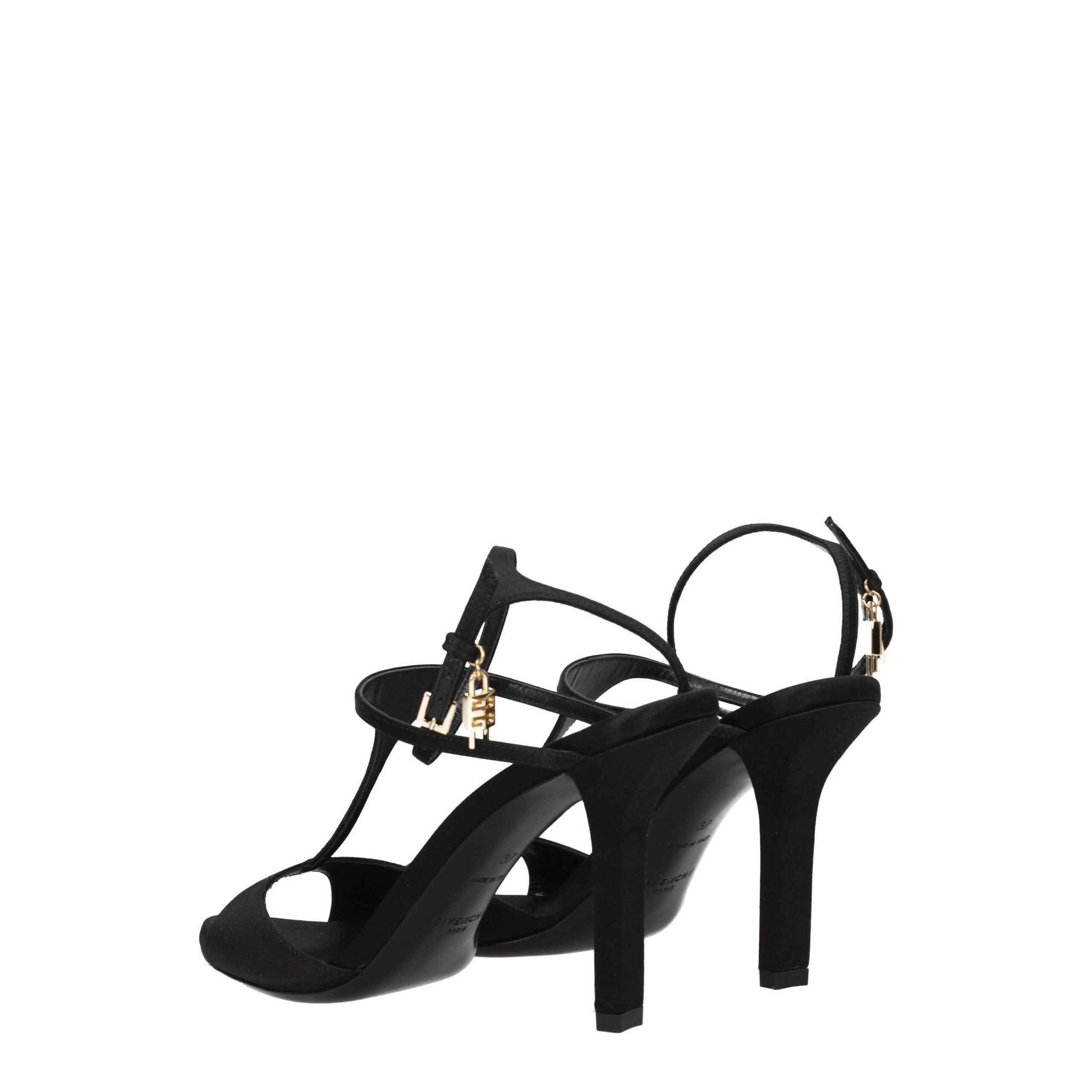 Givenchy – Black Satin Stiletto Heels Sandals