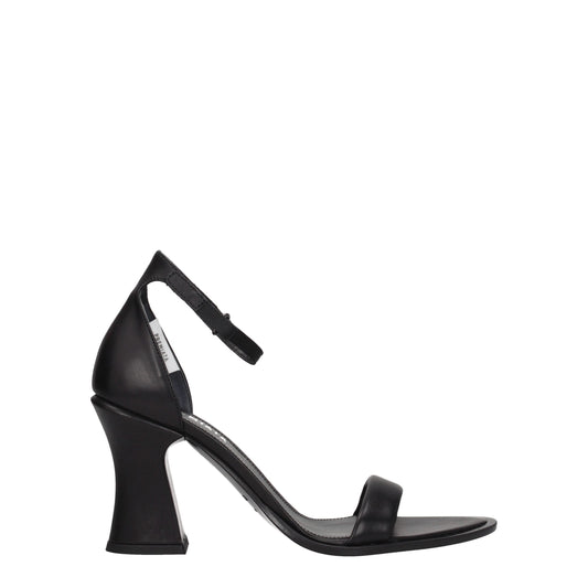 Premiata – Black Leather High Heel Sandals