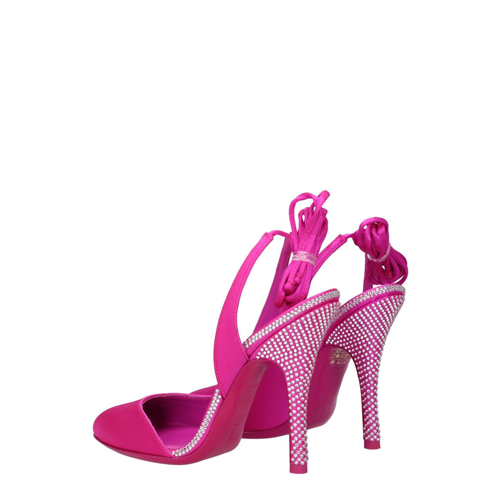 The Attico – Pink Satin Stiletto Sandals