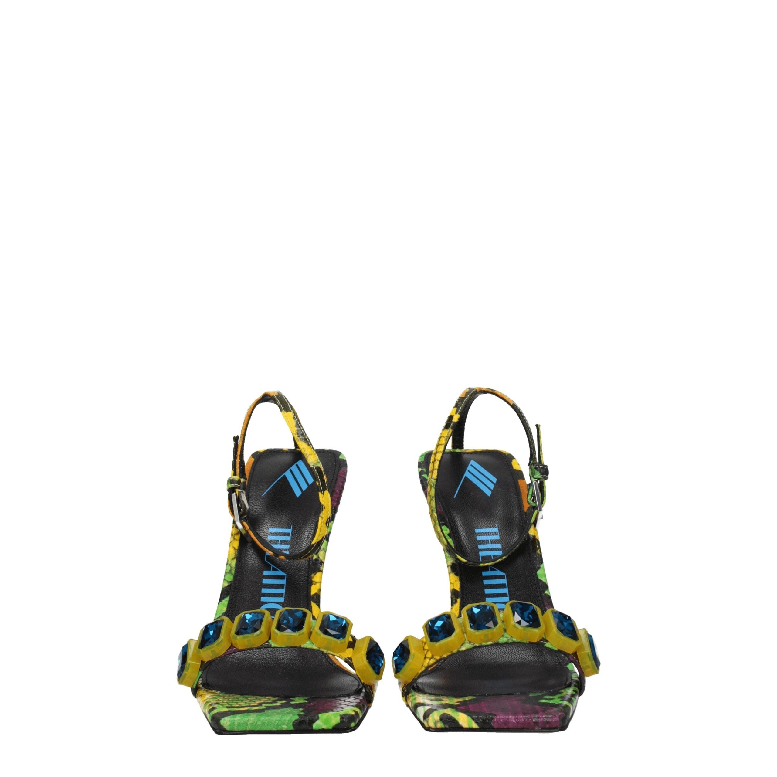 The Attico – Multicolor Snake-Print Stiletto Sandals