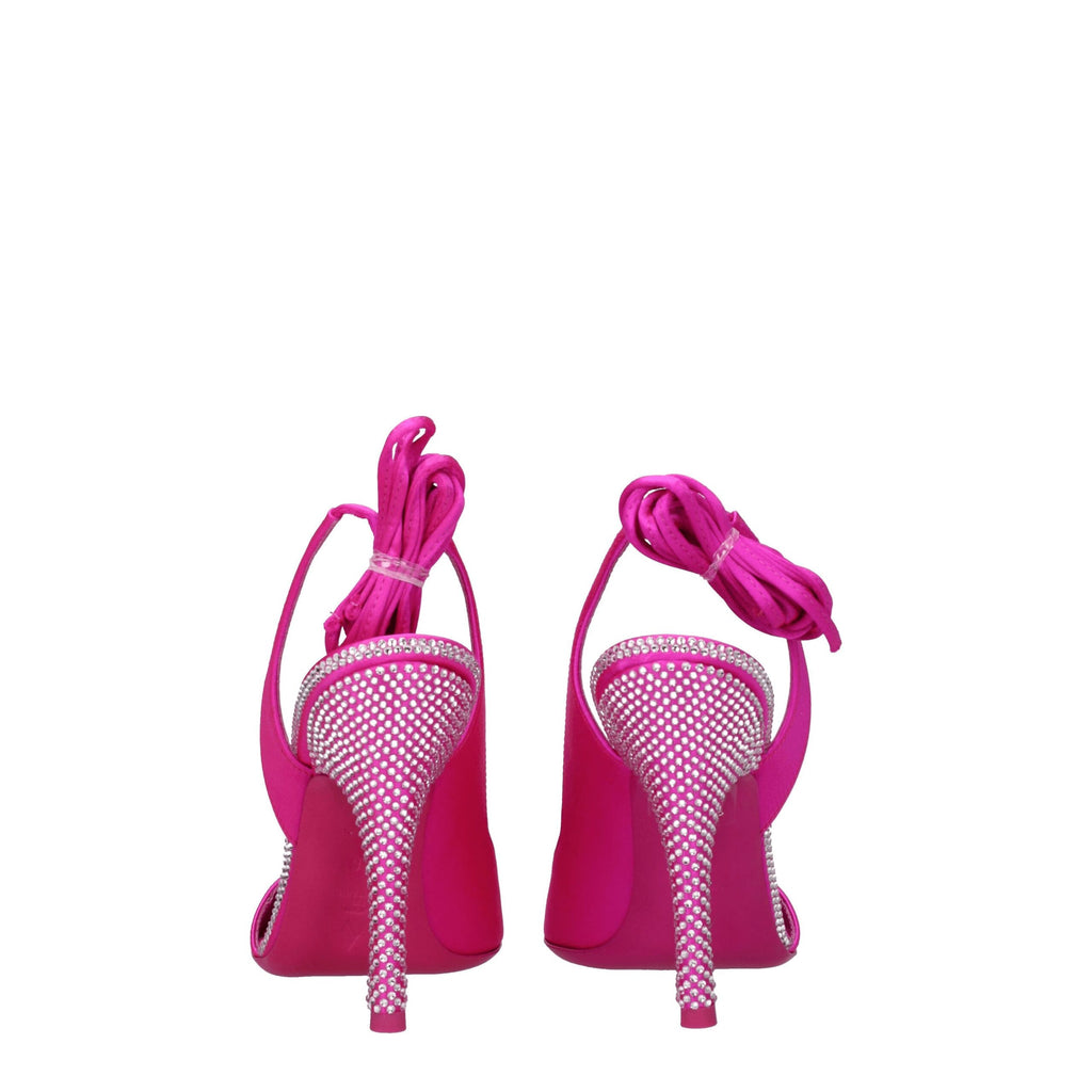The Attico – Pink Satin Stiletto Sandals