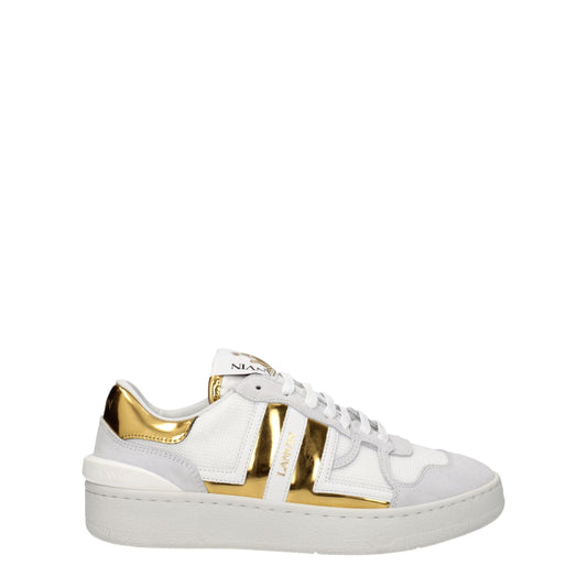 Lanvin – White Fabric Low-Top Sneakers