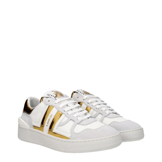 Lanvin – White Fabric Low-Top Sneakers