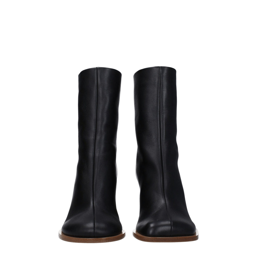Jacquemus – Black Leather Ankle Boots