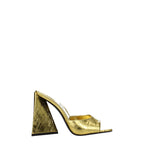 The Attico – Gold Leather Platform Sandals