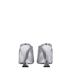 The Attico – Silver Leather Platform Sandals