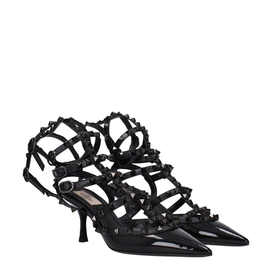 Valentino Garavani – Black Patent Leather Pointed-Toe