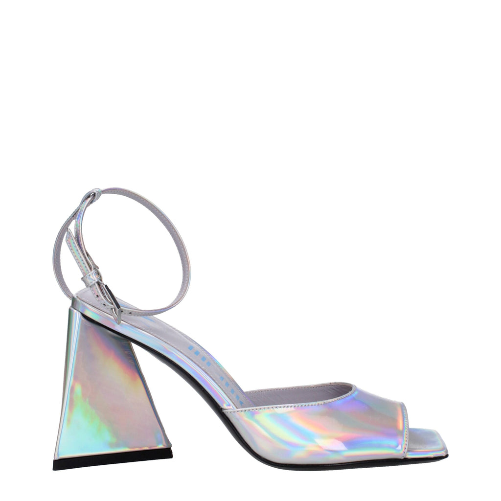 The Attico – Silver Eco Leather Platform Sandals