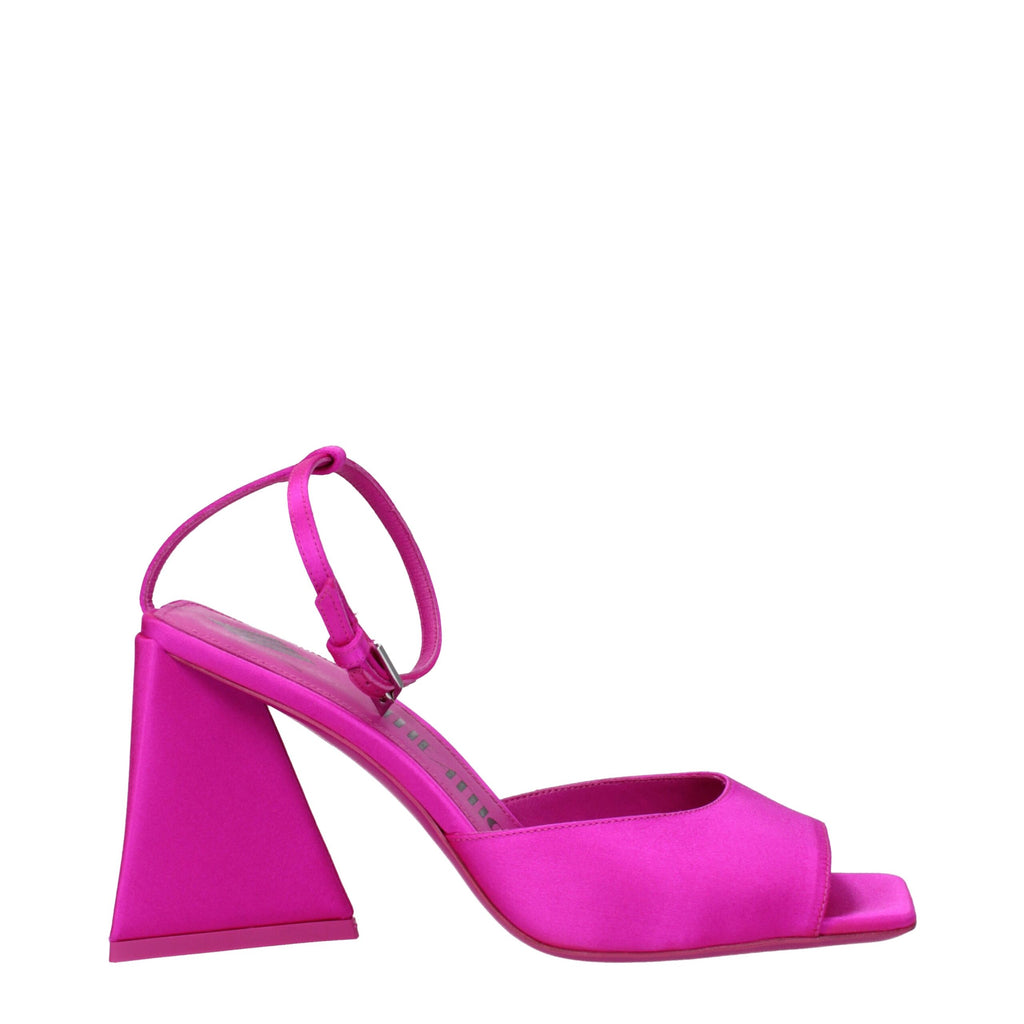 The Attico - Pink Satin Stiletto Heels Sandals