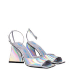 The Attico – Silver Eco Leather Platform Sandals