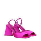 The Attico - Pink Satin Stiletto Heels Sandals