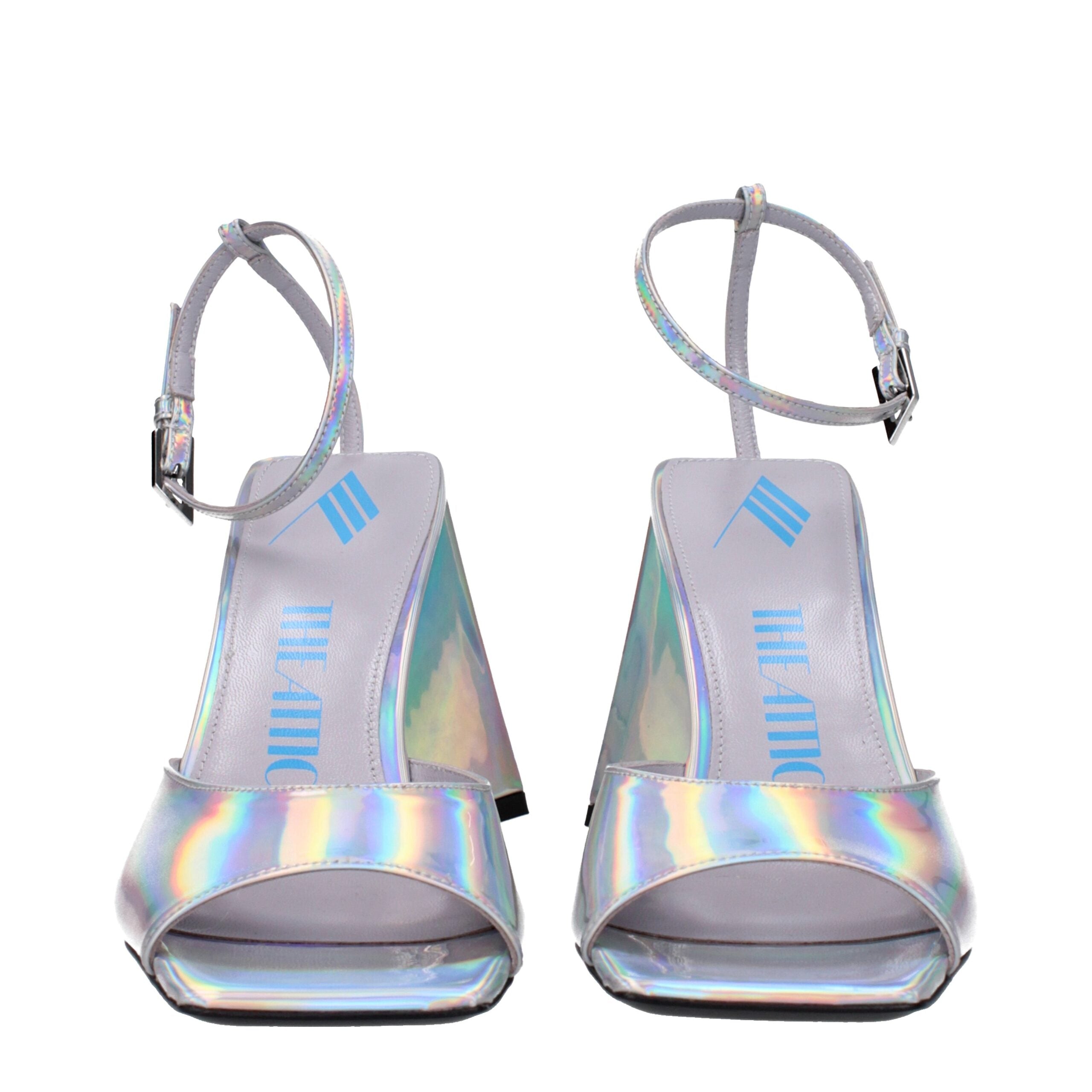 The Attico – Silver Eco Leather Platform Sandals