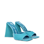 The Attico – Light Blue Velvet Platform Sandals