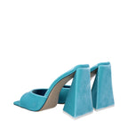 The Attico – Light Blue Velvet Platform Sandals