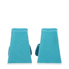 The Attico – Light Blue Velvet Platform Sandals