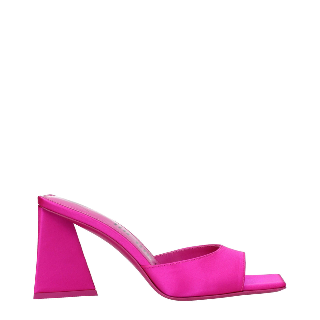 The Attico - Pink Satin Stiletto Heels Sandals