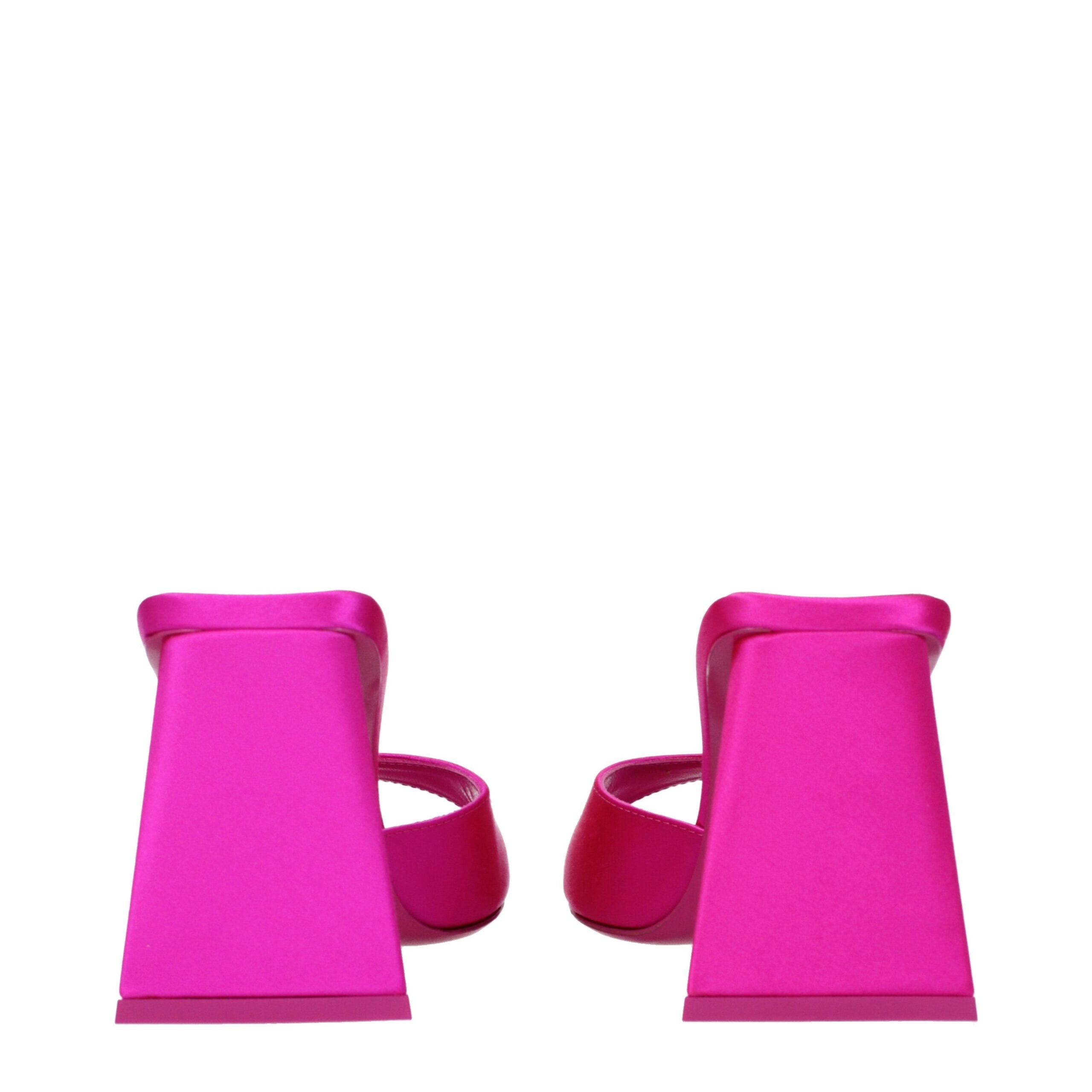 The Attico - Pink Satin Stiletto Heels Sandals