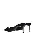 The Attico - Black Satin Stiletto Heels Sandals