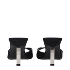 The Attico - Black Satin Stiletto Heels Sandals