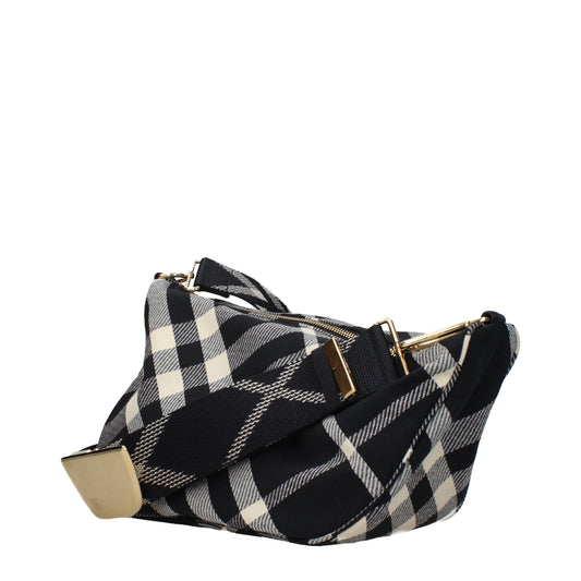 Burberry – Medium Black Check Fabric Crossbody Bag