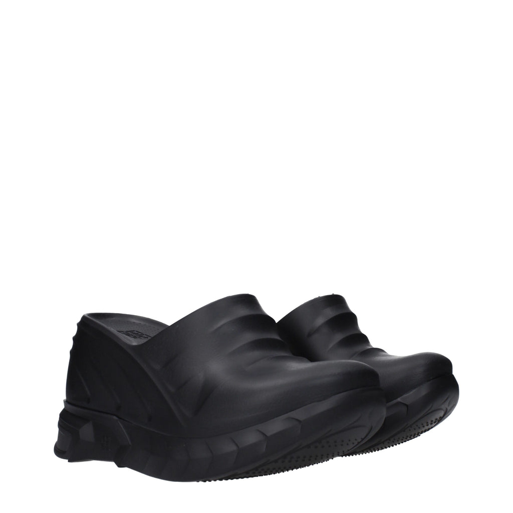 Givenchy – Black Rubber Slippers Sandals