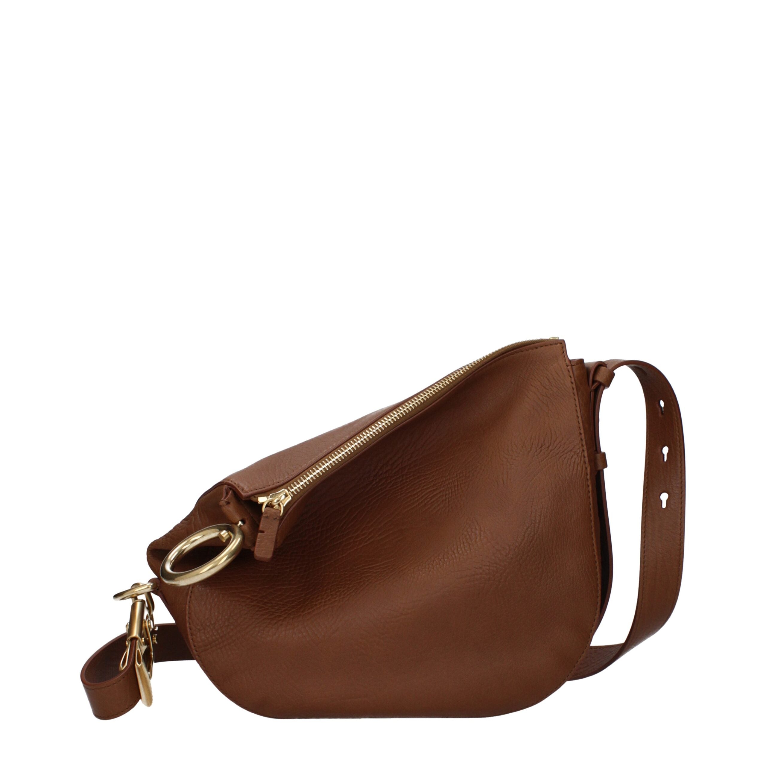 Burberry – Medium Brown Leather Crossbody Bag