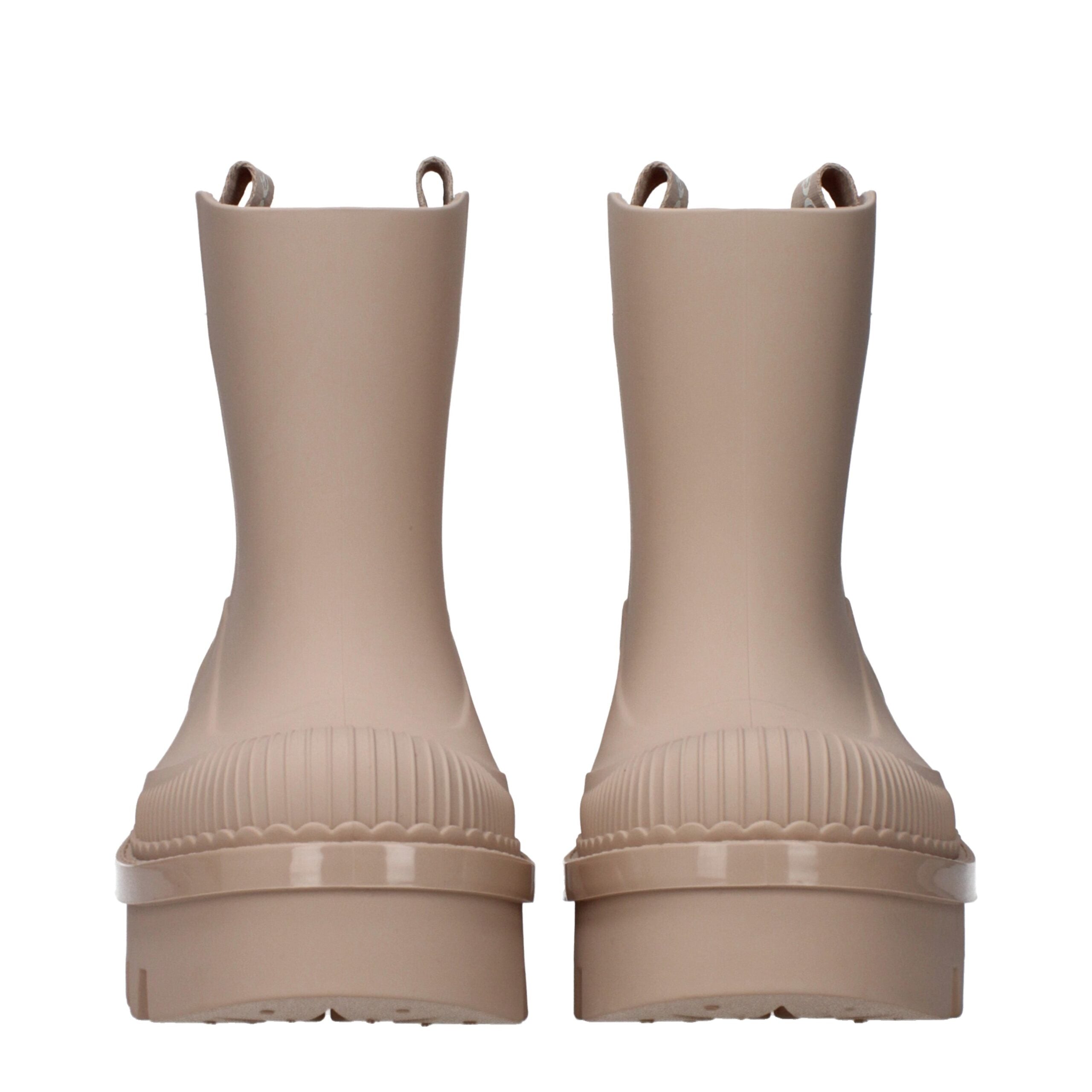 Chloé – Pink Rubber Ankle Boots