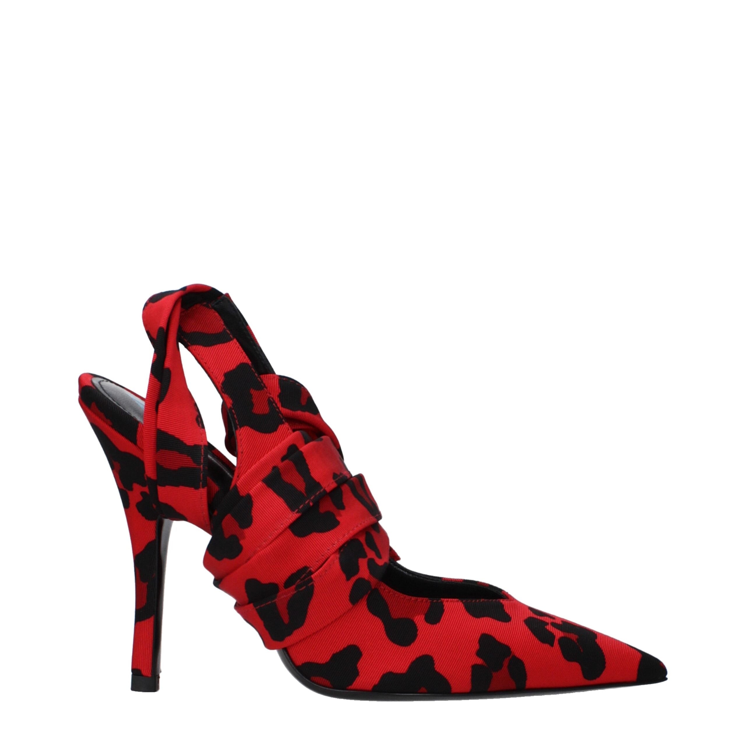 The Attico - Red Fabric High Heel Pumps