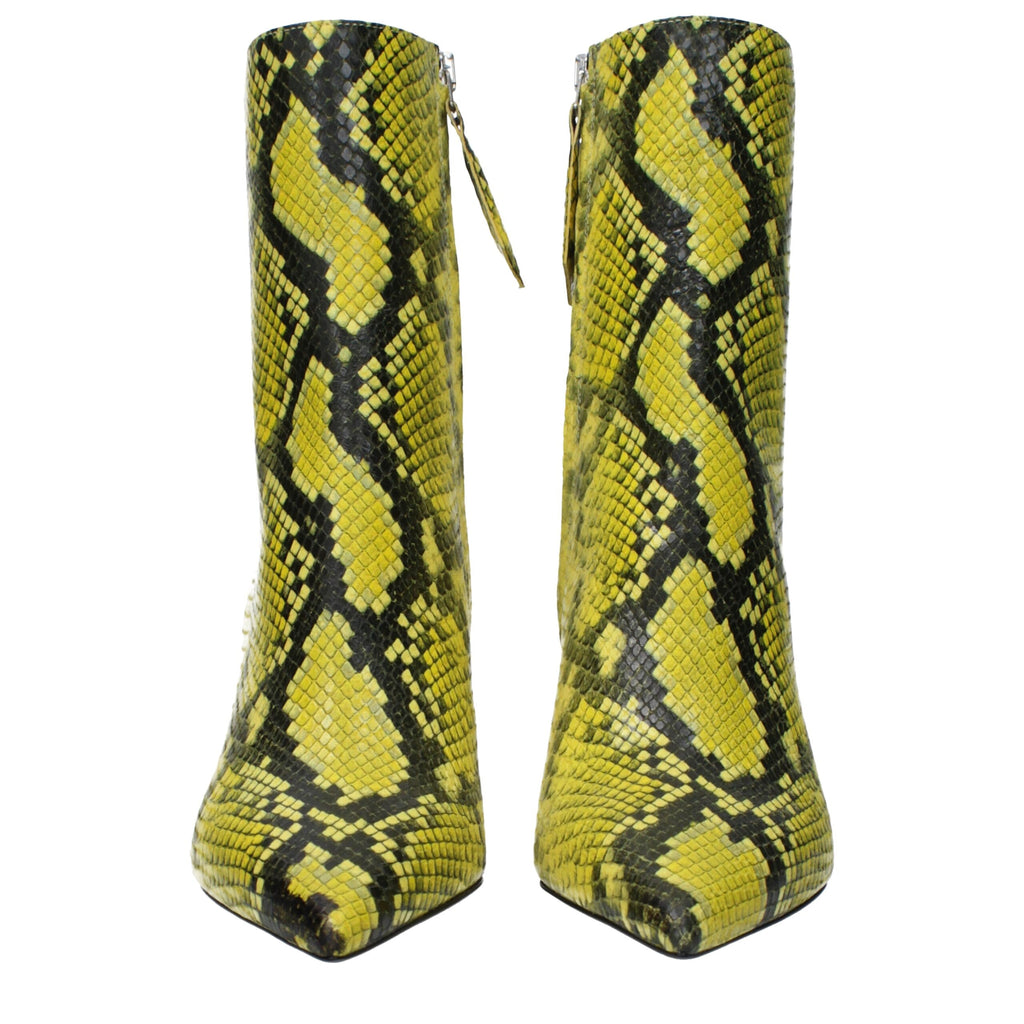 The Attico - Yellow Leather Ankle Boots