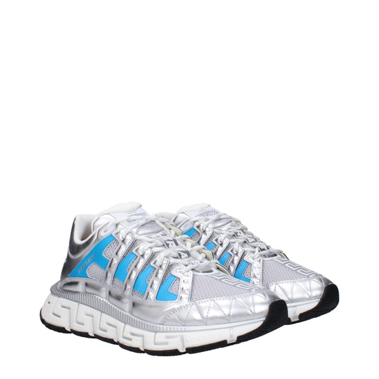 Versace – Gray Fabric Athletic Sneakers