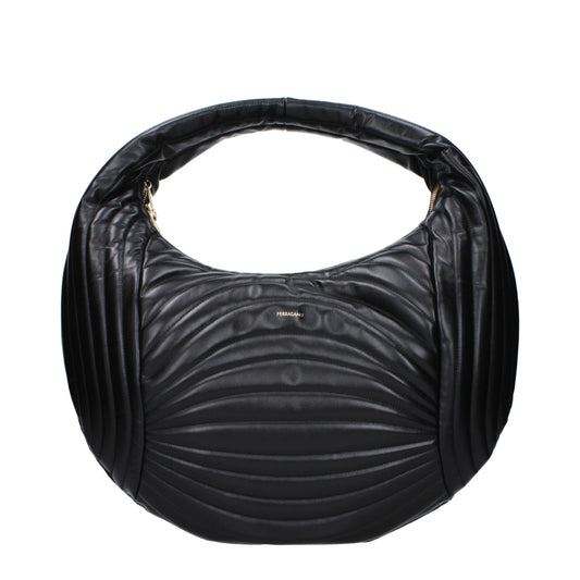 Salvatore Ferragamo – Large Leather Tote Bag in Black