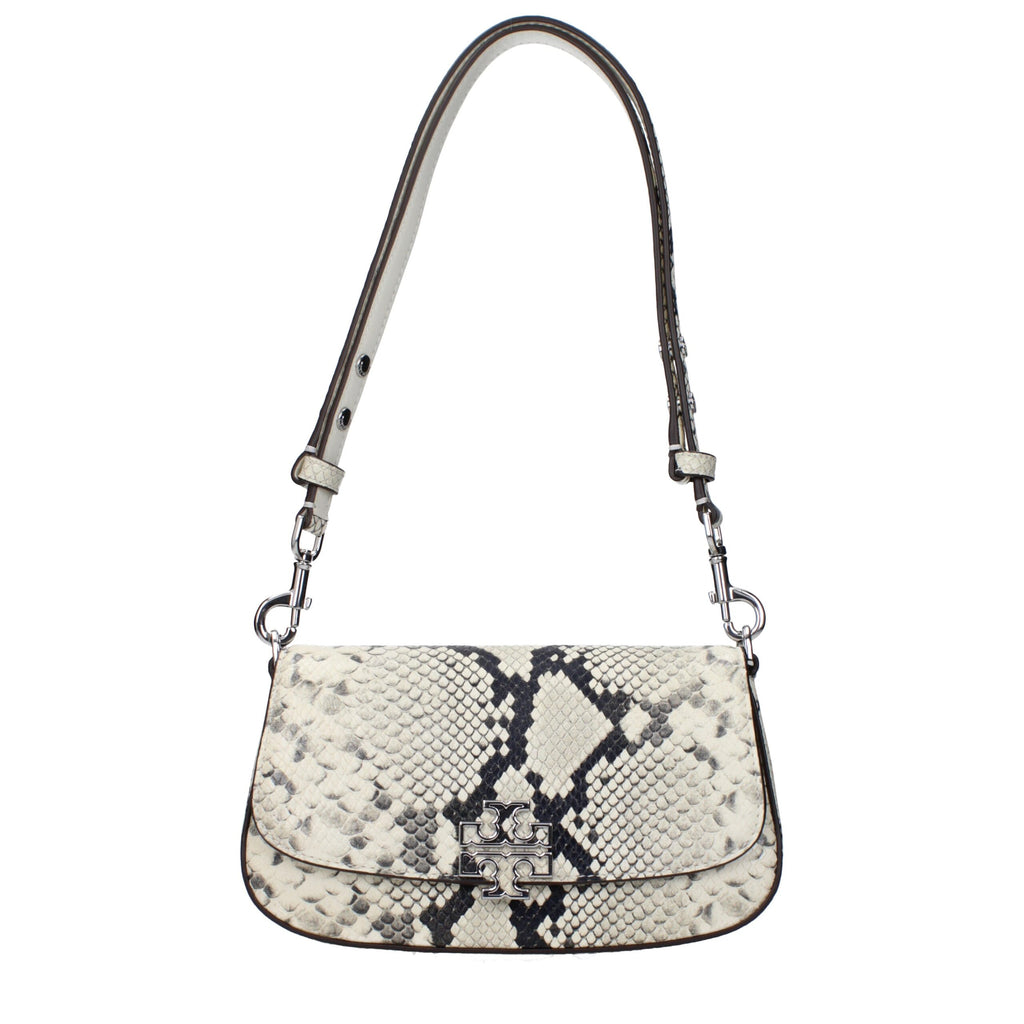 Tory Burch – Small White Snake-Print Shoulder Bag