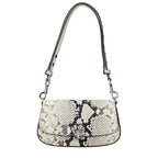 Tory Burch – Small White Snake-Print Shoulder Bag