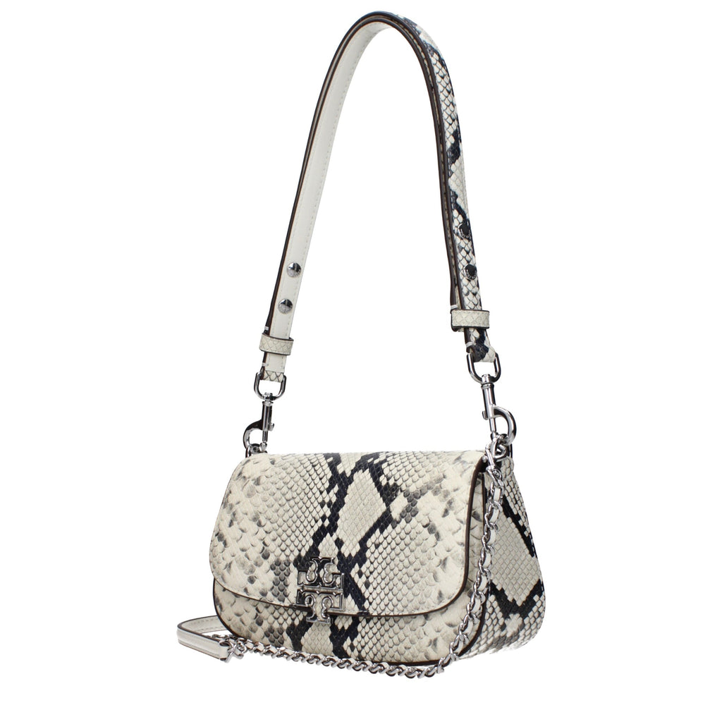 Tory Burch – Small White Snake-Print Shoulder Bag