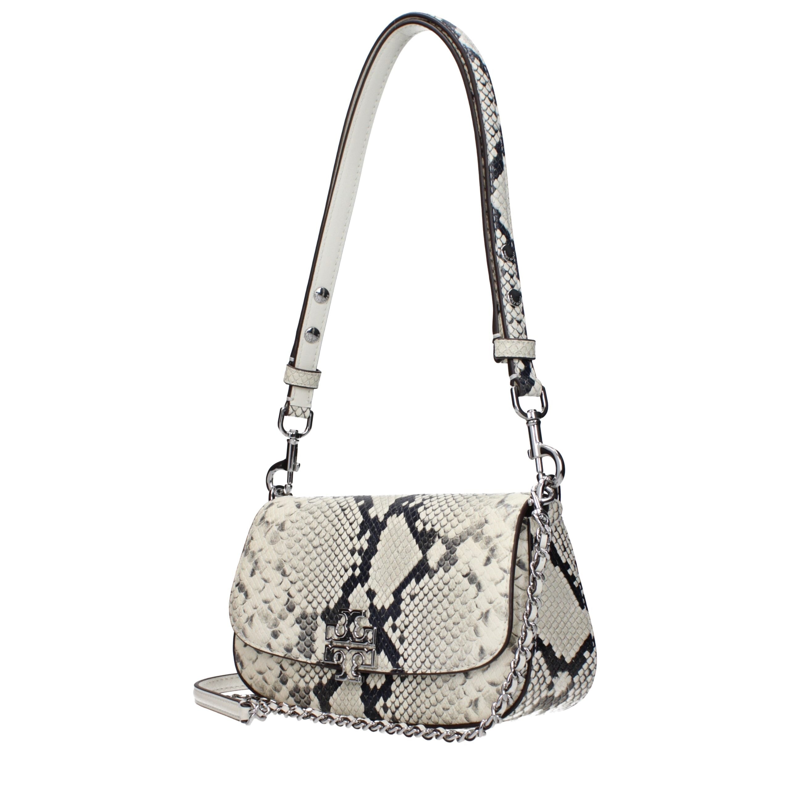 Tory Burch – Small White Snake-Print Shoulder Bag