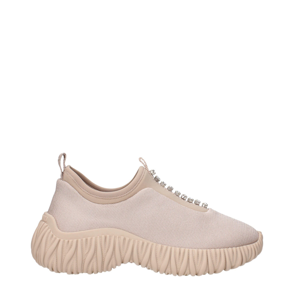 Miu Miu – Beige Fabric Sneakers