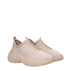 Miu Miu – Beige Fabric Sneakers