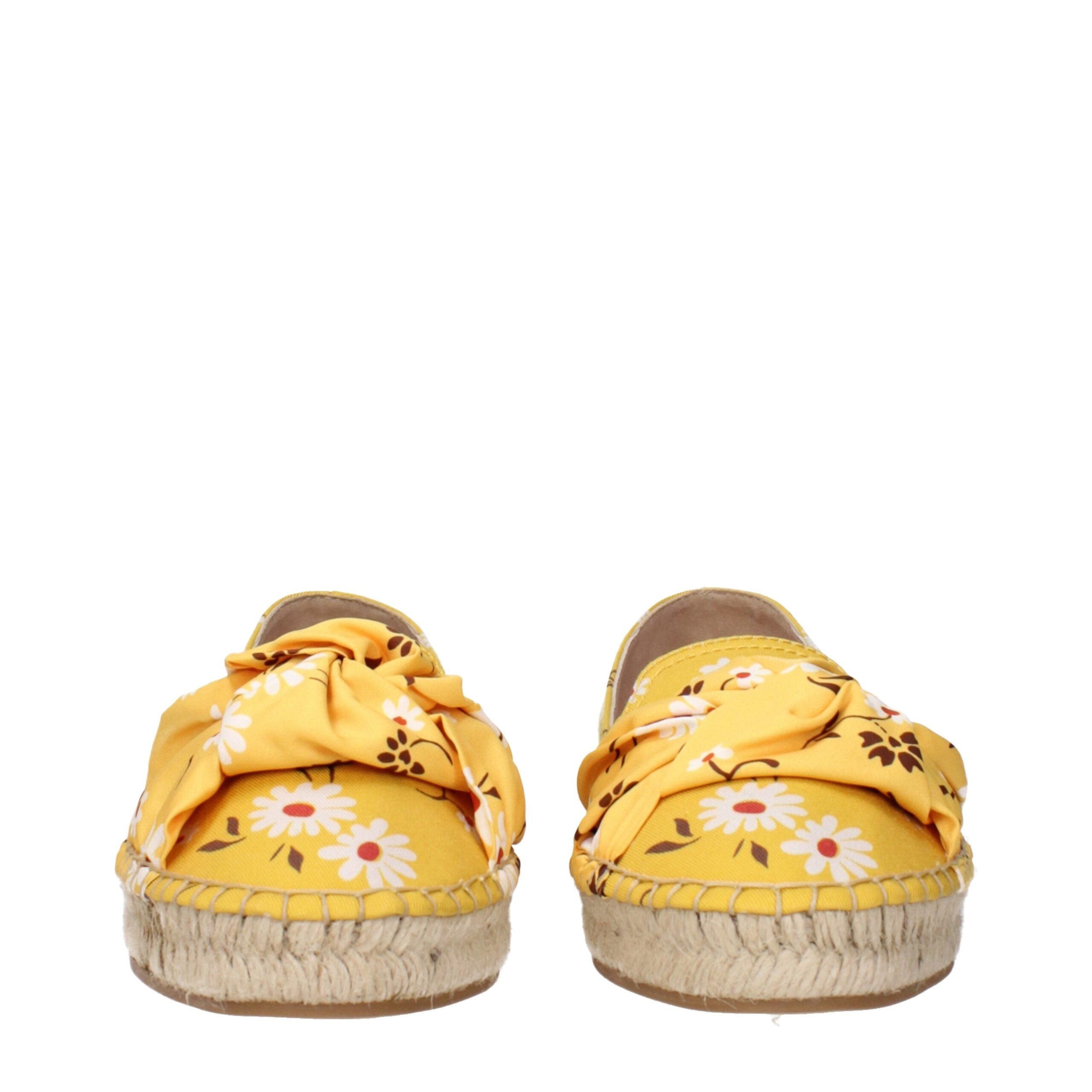 Miu Miu - Yellow Fabric Espadrilles