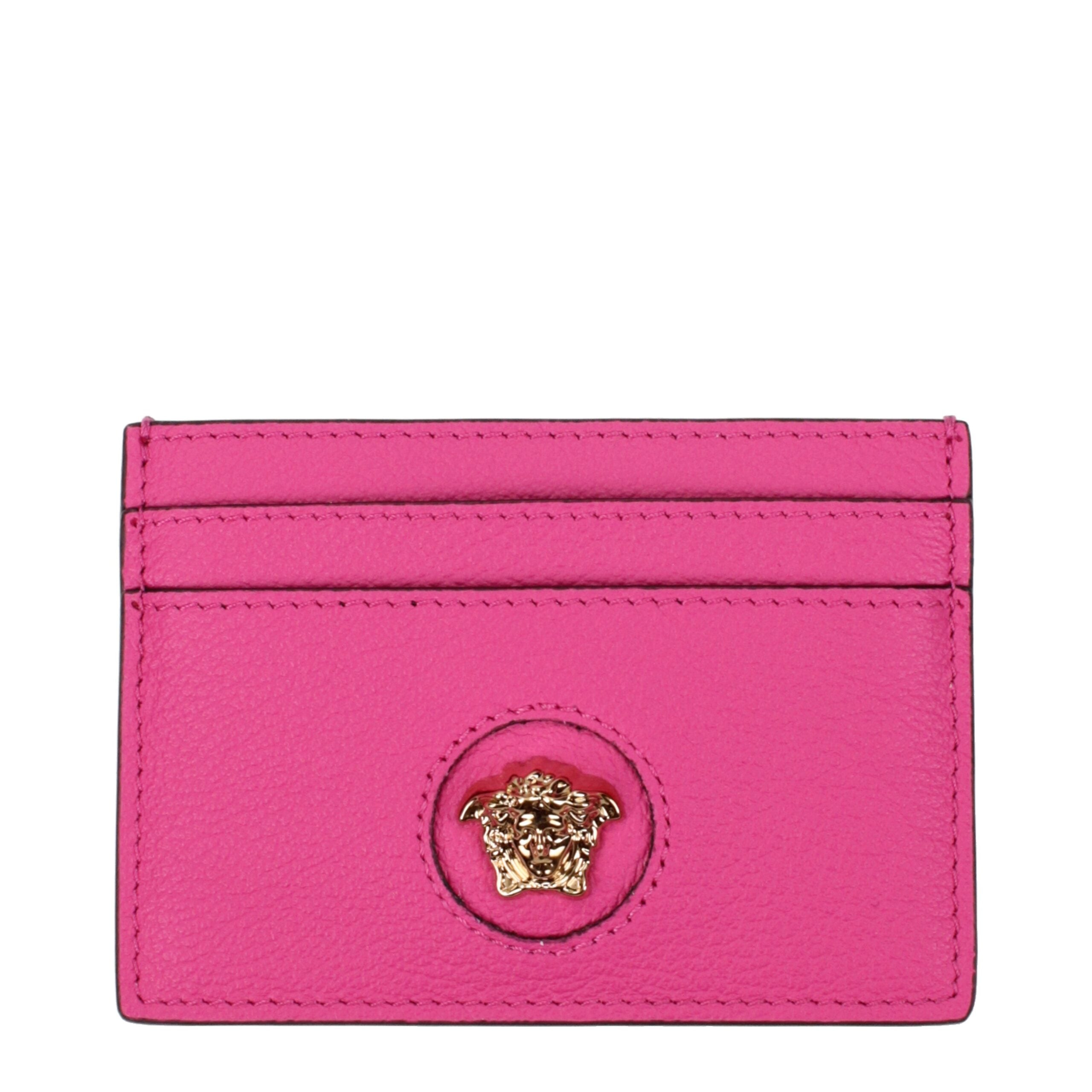 Versace – Leather Cardholder Fuchsia
