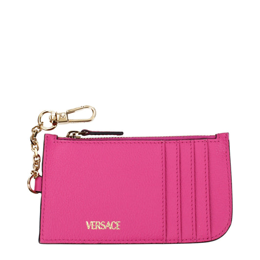 Versace – Leather Zip Wallet Fuchsia