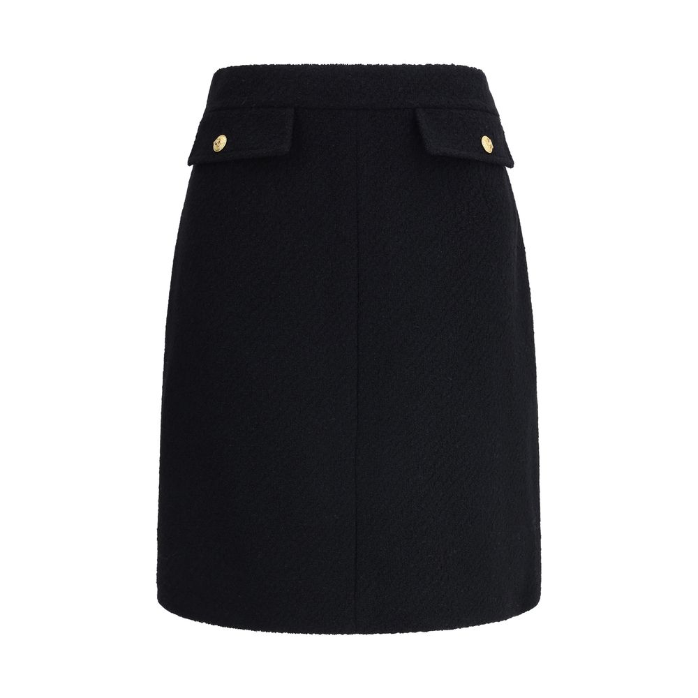 Chloé - Black Wool Midi Skirt