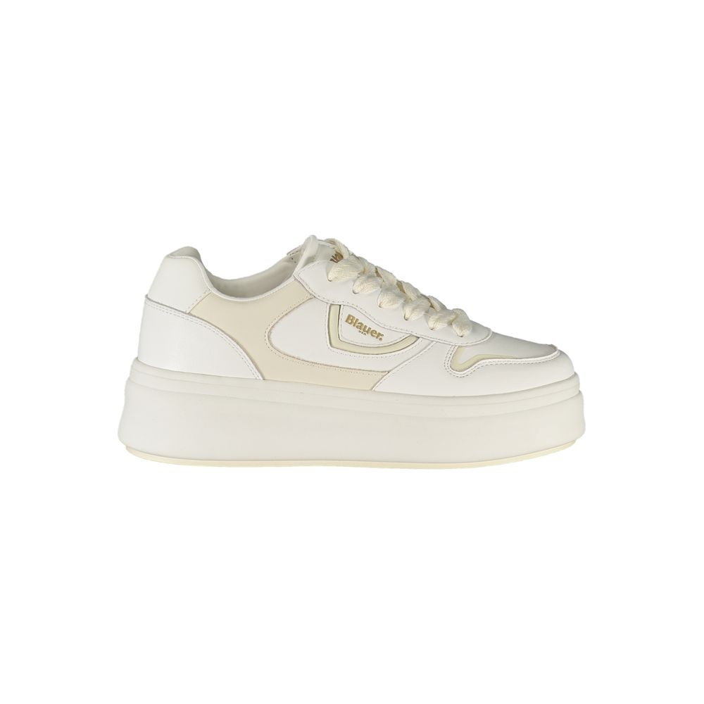 Blauer - White Leather Women Sneaker
