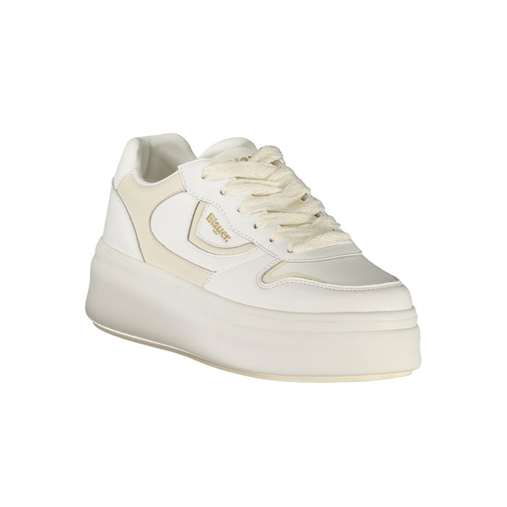 Blauer - White Leather Women Sneaker